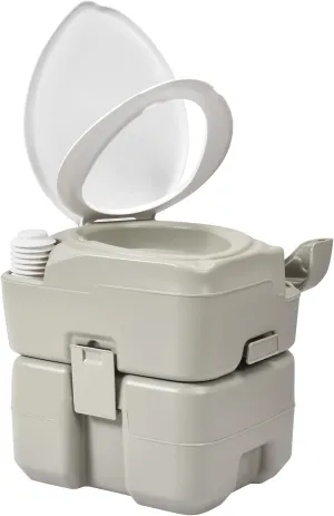 YITAMOTOR 5.3 Gal Portable Toilet for Camping, RV Toilet with Diagonal Elongated Bowl Seat, Porta Potty with Hand Sprayer, Leak-Proof for Adults, RV Travel, Hospital, Boat, Trip, Home