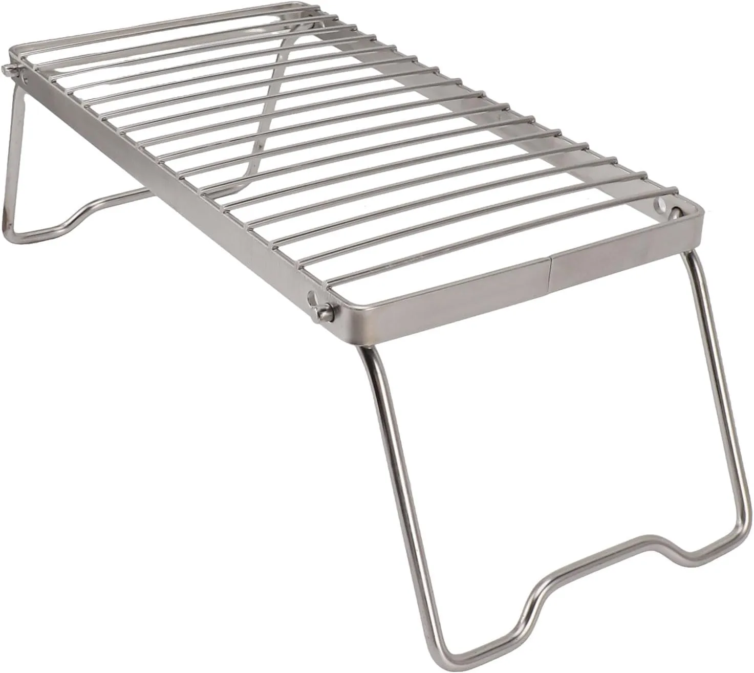 Yoidesu Stainless SteelHeight Folding Camping Grate - Thicker Camp Fire Cooking Racks, Backpacking Grill with Draining Function, for Outdoor, Yoidesu3dg4kcn2ts