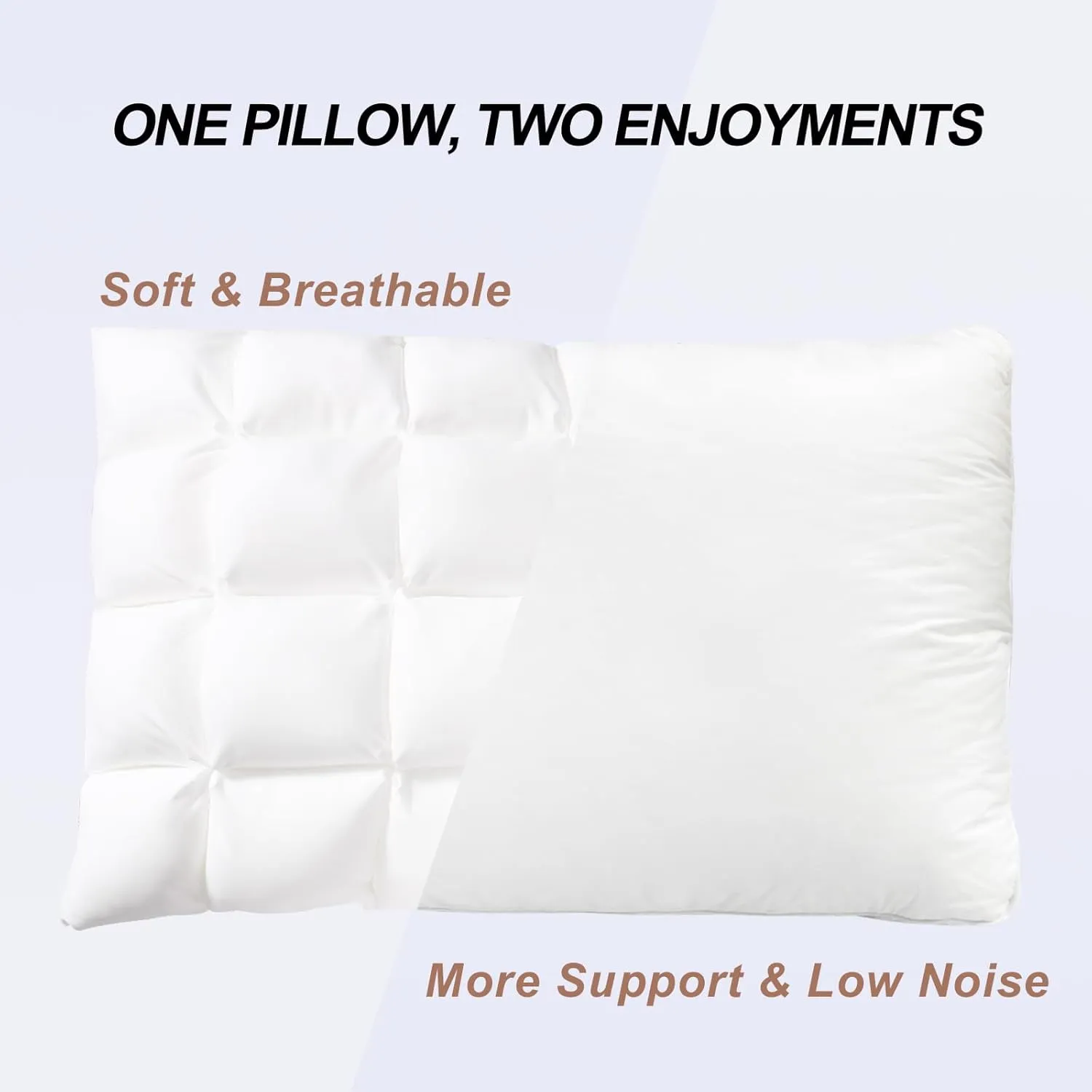 YOUR MOON Soft Pillows Standard for Sleeping, Support Bed Pillows, Fluffy Down Alternative Pillow, Luxury Hotel Gel Standard Pillows for Side Sleeping (White)